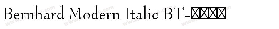 Bernhard Modern Italic BT字体转换